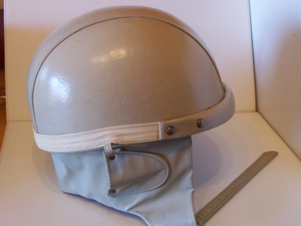 casque cuir années 1950 1960